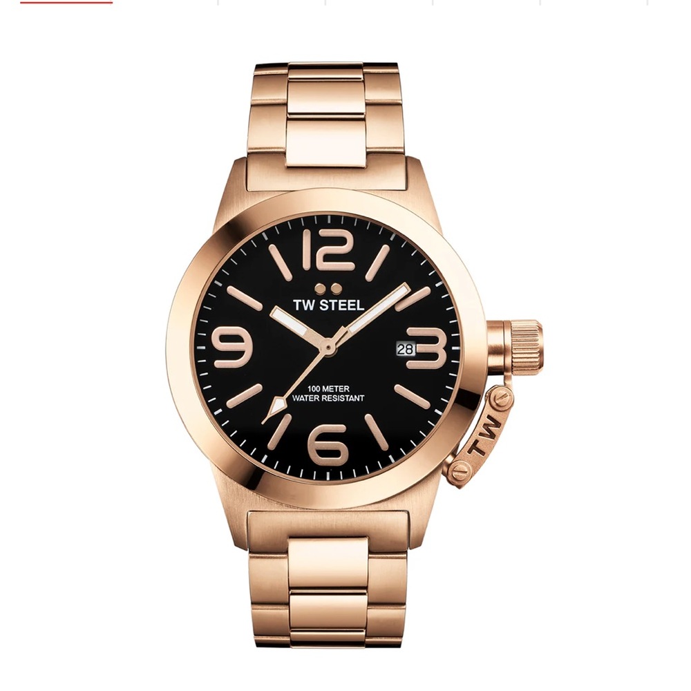 UNISEX 40MM TW STEEL ROSE GOLD WATCH